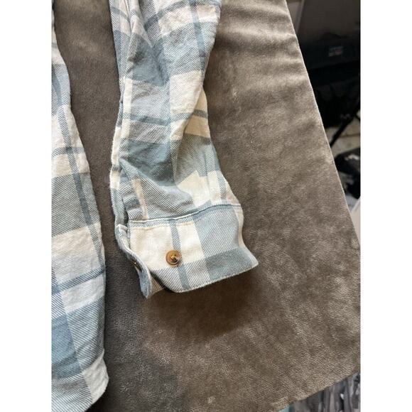 SOUTHERN PROPER Men's fayette flannel Shirt Green‎ tan Plaid XXL - Picture 2 of 5